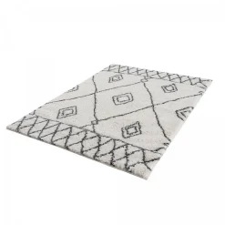 Hot Unamourdetapis Tapis berbère tissé motif ethnic LYN4 DOUX 2, crème, gris foncé