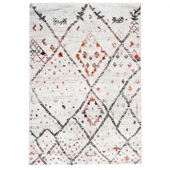 Unamourdetapis Tapis berbère tissé motifs tribaux LYN8 MORA, Crème, orange, noir* Tapis Persan Et Berbère|Tapis Pour Chambre