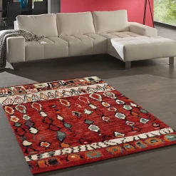 Unamourdetapis Tapis berbère tissé motifs tribaux LYN8 MOROCO, rouge* Tapis Persan Et Berbère