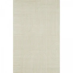 Discount Unamourdetapis Tapis chambre tissé motif géométrique CERABI, crème