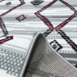 Hot Unamourdetapis Tapis chambre tissé motif berbère LYN1 LABER, gris, noir, blanc