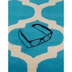 Unamourdetapis Tapis chambre tissé motif géométrique LYN1 STYLE, bleu* Tapis Pour Chambre