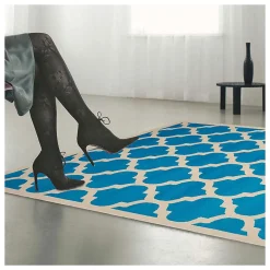 Unamourdetapis Tapis chambre tissé motif géométrique LYN1 STYLE, bleu* Tapis Pour Chambre