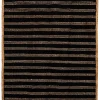 Best Deko & Co Tapis chindi à rayures noir et naturel Deco&Co L.120 x l.120 cm