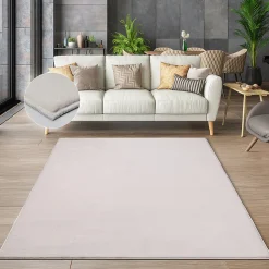 Clearance The Carpet Tapis Cosy lavable, Beige, 140 x 200 cm