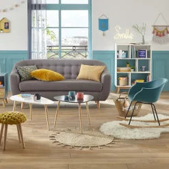 Atmosphera Créateur D'Intérieur Tapis Cosy'ness en jute & lurex D80 cm - Atmosphera* Tapis Jute Et Naturel
