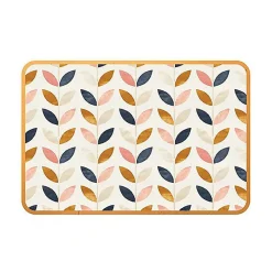 Sale Crearreda Tapis de cuisine absorbant en vinyle antidérapant Copper Leaves 50x120