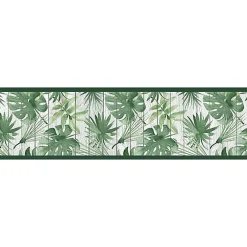 Outlet Crearreda Tapis de Cuisine antidérapant en Vinyle Vert des Tropiques 50x180 cm