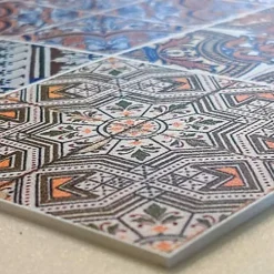 Outlet Crearreda Tapis de Cuisine antidérapant en Vinyle Tuiles de Printemps 50x120 cm