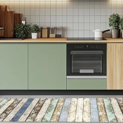 Sale Crearreda Tapis de Cuisine antidérapant en Vinyle Bois Rustique 50x120