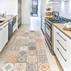 Sale Crearreda Tapis de Cuisine antidérapant en Vinyle Tuiles Persanes 50x120 cm