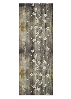 Outlet Atticgo Tapis de cuisine marron rectangulaire dessins de printemps 52x100 cm SPRINTY