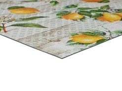 Atticgo Tapis de cuisine multicolore rectangulaire dessins de citrons 48x200 cm SALLY* Tapis Pour Cuisine