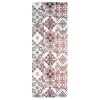 The Deco Factory Tapis de cuisine carreaux de ciment rouge 45x120 - vinyle antidérapant* Tapis Pour Cuisine