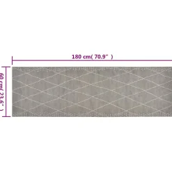 Discount Vidaxl Tapis de cuisine lavable impression losange 60x180 cm velours