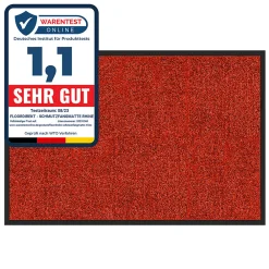 Best Floordirekt Tapis de Porte Paillasson d'entrée Rhine Rouge 90 x 120 cm