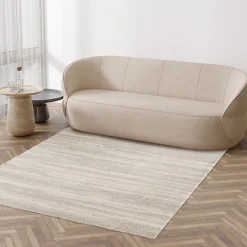 Décoweb Tapis de salon doux à motif organique - Nube - Beige et crème - 120 x 170 cm* Tapis D'Entrée Et Paillasson