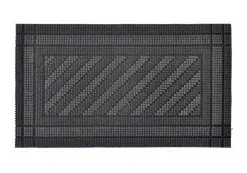 Best Tapis d'entrée grattoir à picots floqués noir L.70 x l.40cm