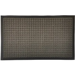 Sale GoodHome Tapis d'entrée polypropylène Boykins gris L.45 x l.75 cm