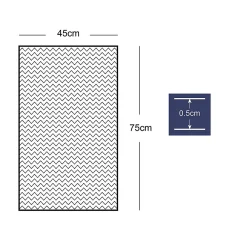 Sale GoodHome Tapis d'entrée polypropylène Boykins gris L.45 x l.75 cm