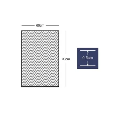 GoodHome Tapis d'entrée polypropylène Boykins gris foncé L.60 x l.90 cm