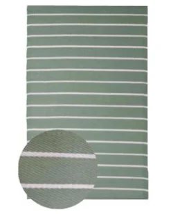 Dylrev Tapis d'extérieur tissé à rayures vert et blanc L.170 x l.120* Tapis Extérieur