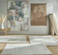 Balta Tapis d'intérieur effet Trashwall aux tons beiges L.230 x l.160 cm,* Tapis Intérieur|Tapis Persan Et Berbère
