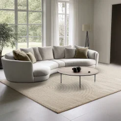 The Carpet Tapis Elisa design géométrique, Beige, 200 x 280 cm* Tapis Intérieur|Tapis Pour Salon