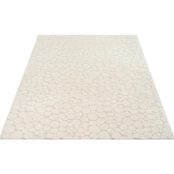 Clearance The Carpet Tapis Elisa design pierres, Crème, 80 x 150 cm