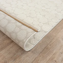 Clearance The Carpet Tapis Elisa design pierres, Crème, 80 x 150 cm
