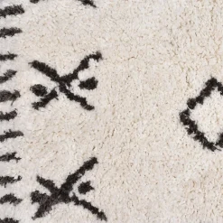 Best Deko & Co Tapis en coton tufté berbère Leia blanc et gris L.230 x l.160cm Deko&co