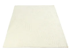 New Vente-unique Tapis en relief 100% laine tufté main - 200 x 290 cm - Ivoire - 2100g/m² - NEORA