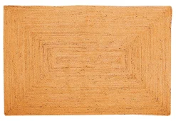 Deko & Co Tapis en toile de jute jaune L.180 x l.120cm Deco&co