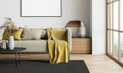 Deko & Co Tapis en toile de jute noir L.180 x l.120cm Deco&co* Tapis Jute Et Naturel