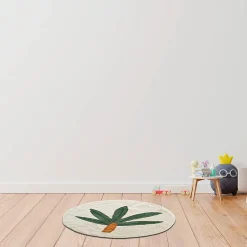 Future Home Tapis enfant rond en coton tufté 80x80cm