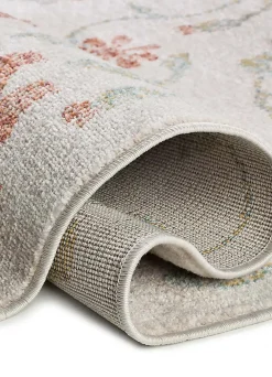 Atticgo Tapis extérieur beige / multicolore rectangulaire motifs floraux 160x230 cm SAMARA* Tapis Extérieur