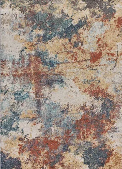 Atticgo Tapis extérieur multicolore rectangulaire vintage 80x150 cm LUNA* Tapis Extérieur