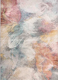 Atticgo Tapis extérieur multicolore rectangulaire abstrait 80x150 cm SAMARA* Tapis Extérieur