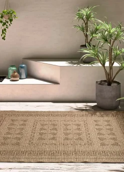 Best Atticgo Tapis extérieur naturel rectangulaire classique effet jute 80x150 cm ACRA