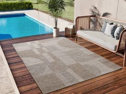 Outlet Atticgo Tapis extérieur naturel rectangulaire intérieur-extérieur 126x190 cm ORIA