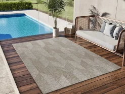 Sale Atticgo Tapis extérieur naturel rectangulaire intérieur-extérieur 190x290 cm ORIA