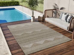 Atticgo Tapis extérieur naturel rectangulaire intérieur-extérieur 152x230 cm ORIA* Tapis Extérieur