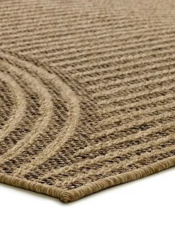 Online Atticgo Tapis extérieur naturel rectangulaire géométrique effet jute 160x230 cm ACRA