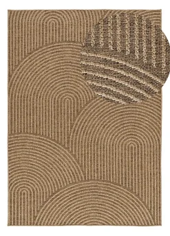 Atticgo Tapis extérieur naturel rectangulaire géométrique effet jute 120x170 cm ACRA* Tapis Extérieur