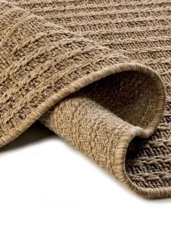 Clearance Atticgo Tapis extérieur naturel rectangulaire géométrique effet jute 200x290 cm ACRA