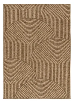 Clearance Atticgo Tapis extérieur naturel rectangulaire géométrique effet jute 200x290 cm ACRA