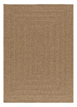 Atticgo Tapis extérieur naturel rectangulaire effet jute 120x170 cm ACRA* Tapis Extérieur