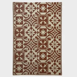 Online Homescapes Tapis extérieur terrasse réversible - Tapis de jardin imperméable et résistant UV - Marron - 182x122 cm -