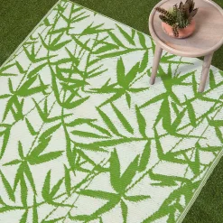 Best Homescapes Tapis extérieur terrasse réversible - Tapis de jardin imperméable et résistant UV - Zena - Vert - 150x240 cm -