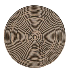 GoodHome Tapis beige et noir ø150 cm* Tapis Extérieur